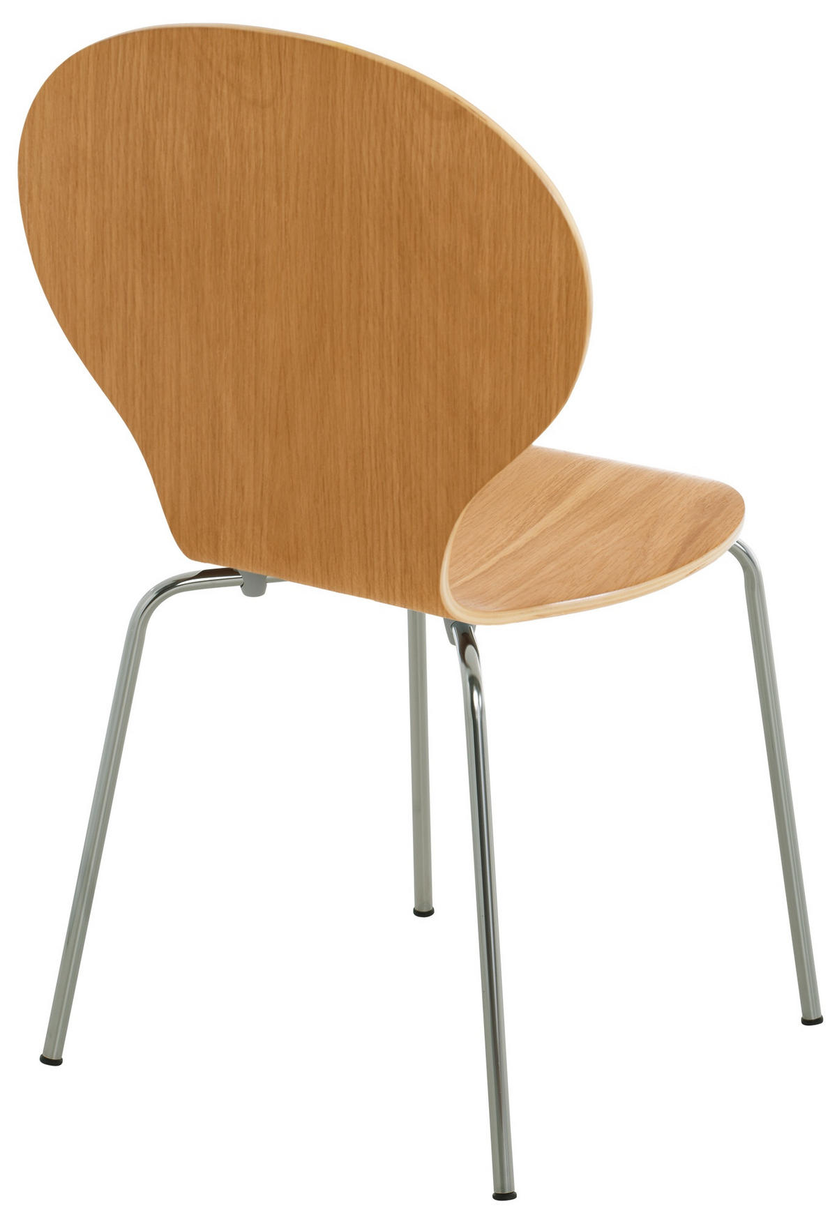 BESUCHERSTUHL 8er Set Holz eiche - Eichefarben, Holz/Metall (43/86/45cm) - CLP