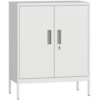 AKTENREGAL DE-38035 80/40/100 cm mit verstellbaren Regalen Weiß - Weiß, Metall (80/100/40cm) - ComfortXL