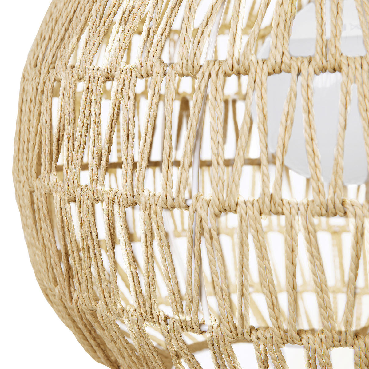 HÄNGELEUCHTE Molopo 40/40/167 cm - Beige, Papier (40/40/167cm) - Beliani