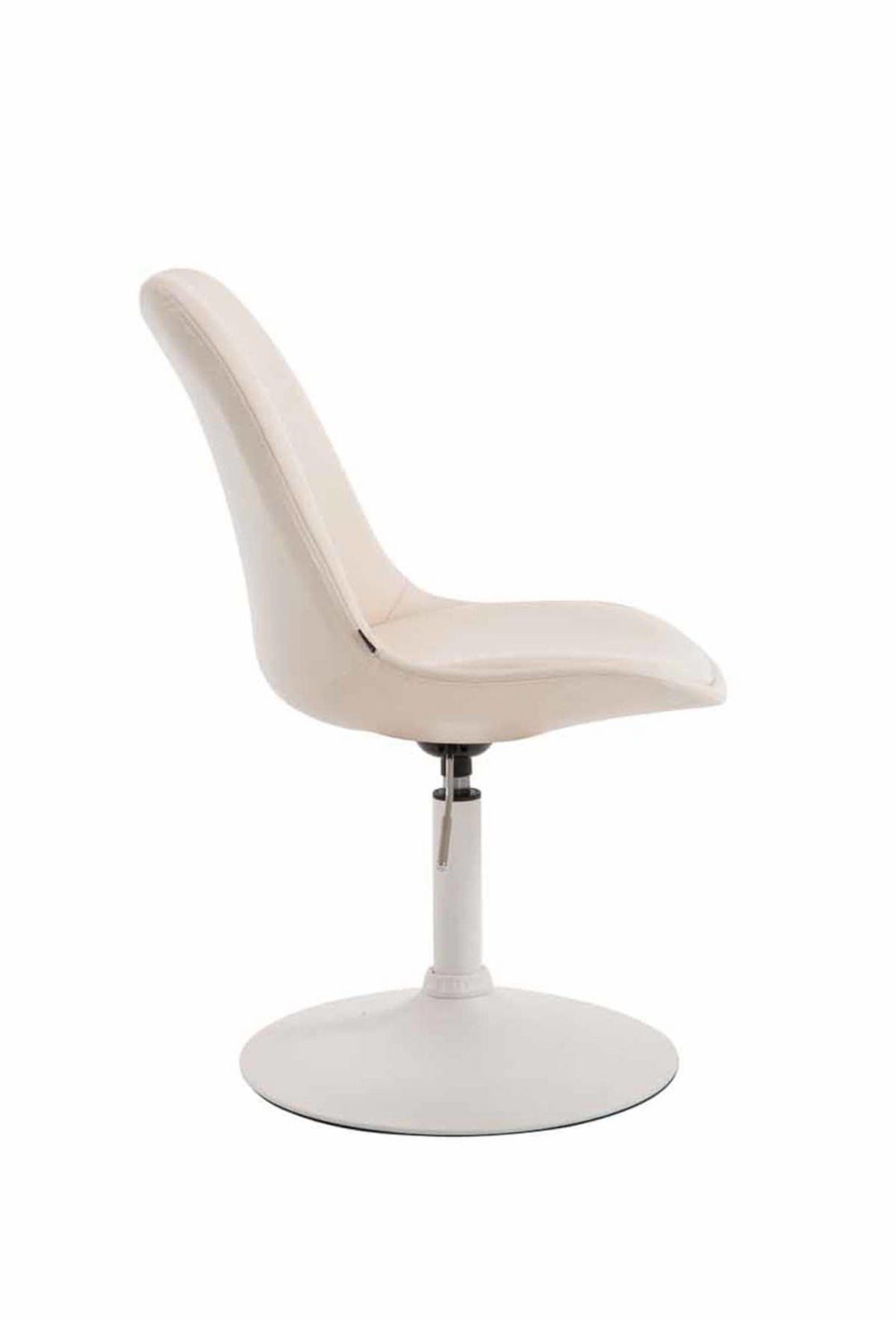 DREHSTUHL 4er Set Lederlook creme - Creme/Weiß, Textil/Metall (48/76/57cm) - CLP