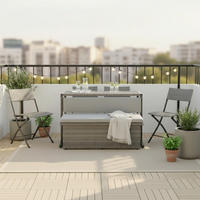 LOUNGESET Mario Graubraun Metall/Kunststoff Modular - Graubraun, Metall - Bessagi Garden