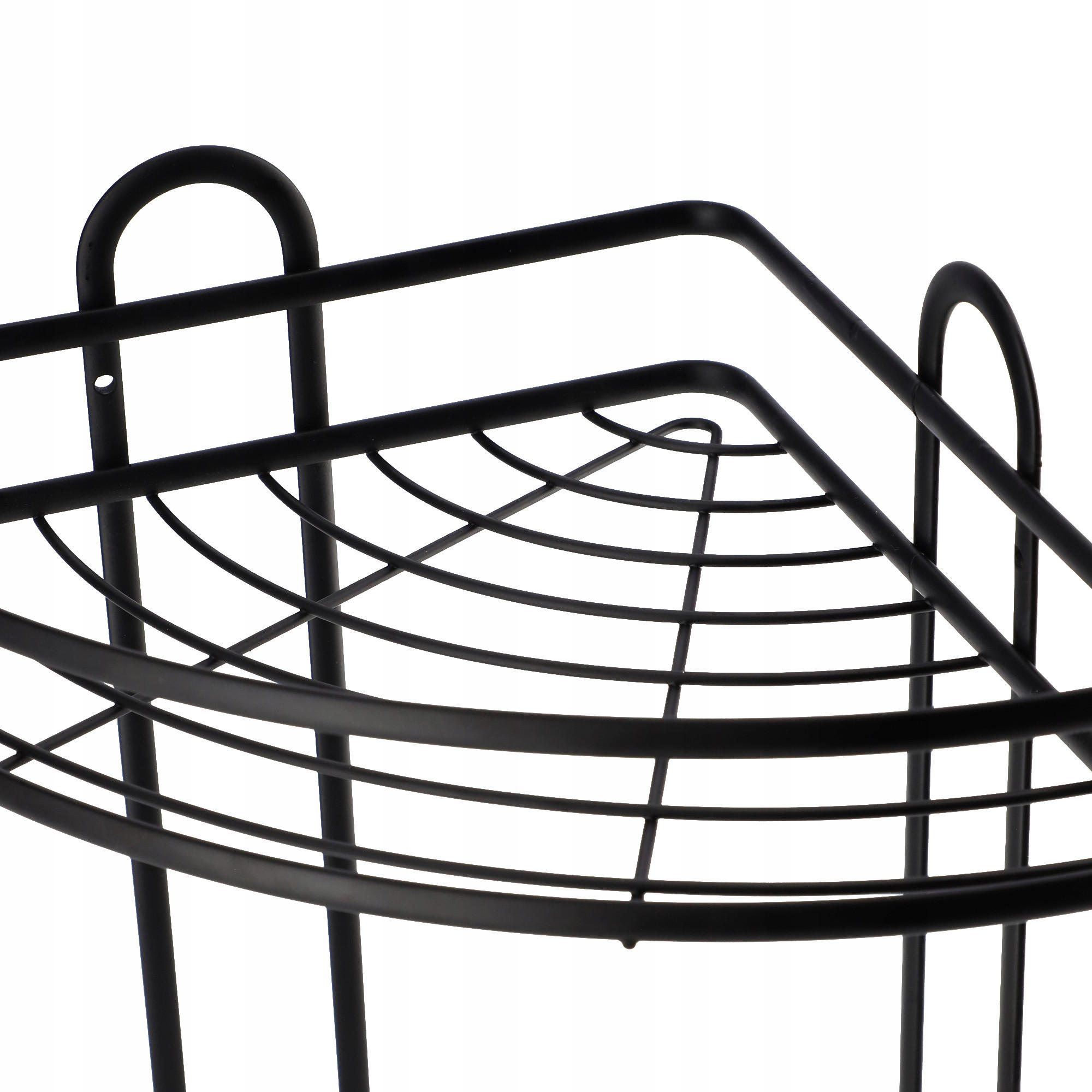 BADEZIMMER-ECKREGAL schwarz - Schwarz, Metall (26/58cm) - KADAX