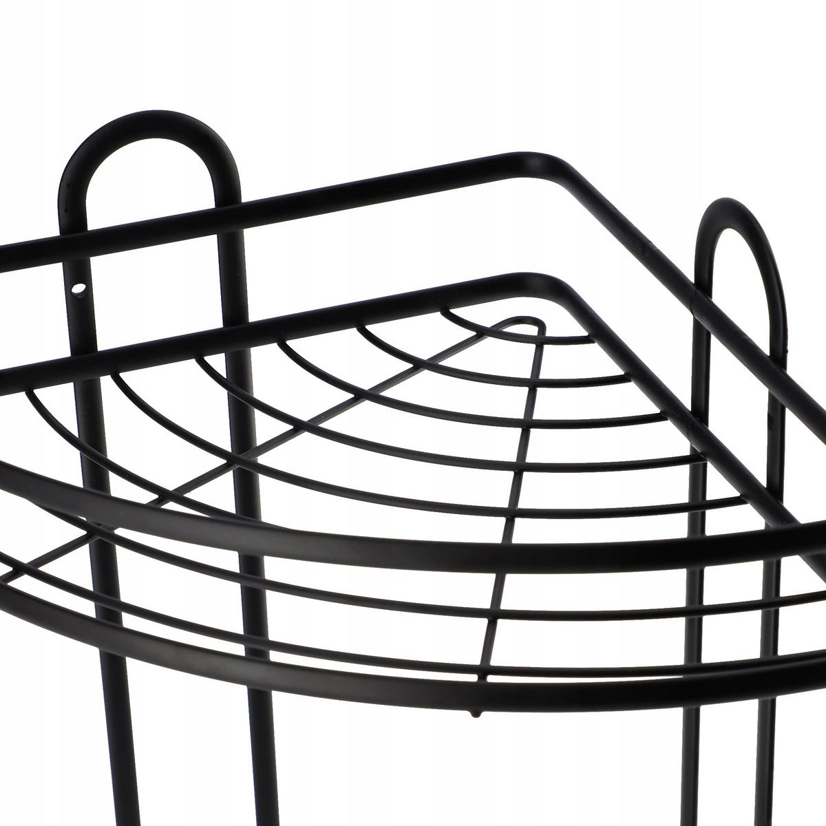 BADEZIMMER-ECKREGAL schwarz - Schwarz, Metall (26/58cm) - KADAX