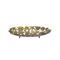 DEKOSCHALE RECANATI, Aluminium, handgefertigt, Gold, 49 x 31 x 8 cm - Goldfarben, Metall (8cm) - KADIMA DESIGN