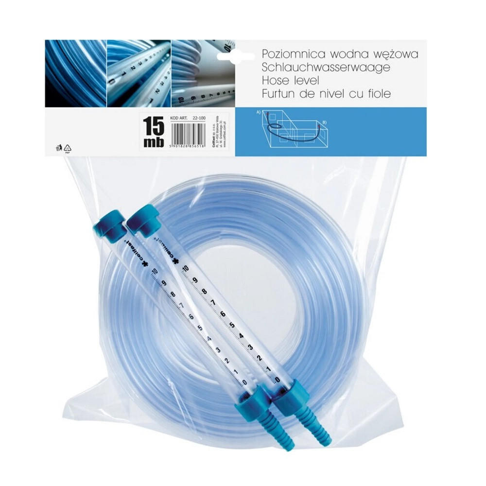 Cellfast Schlauchwasserwaage Transparent 30x15x21 cm