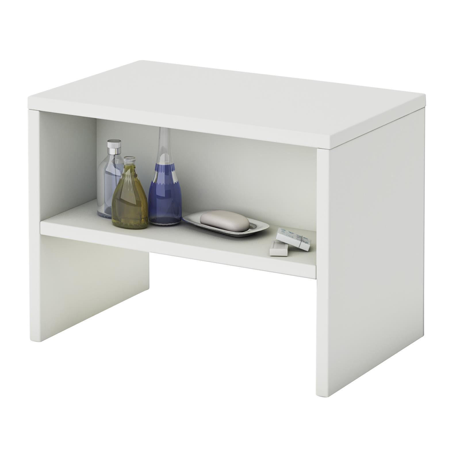 NACHTTISCH NEY - Weiß, Holzwerkstoff (40/30/25cm) - CARO-Möbel