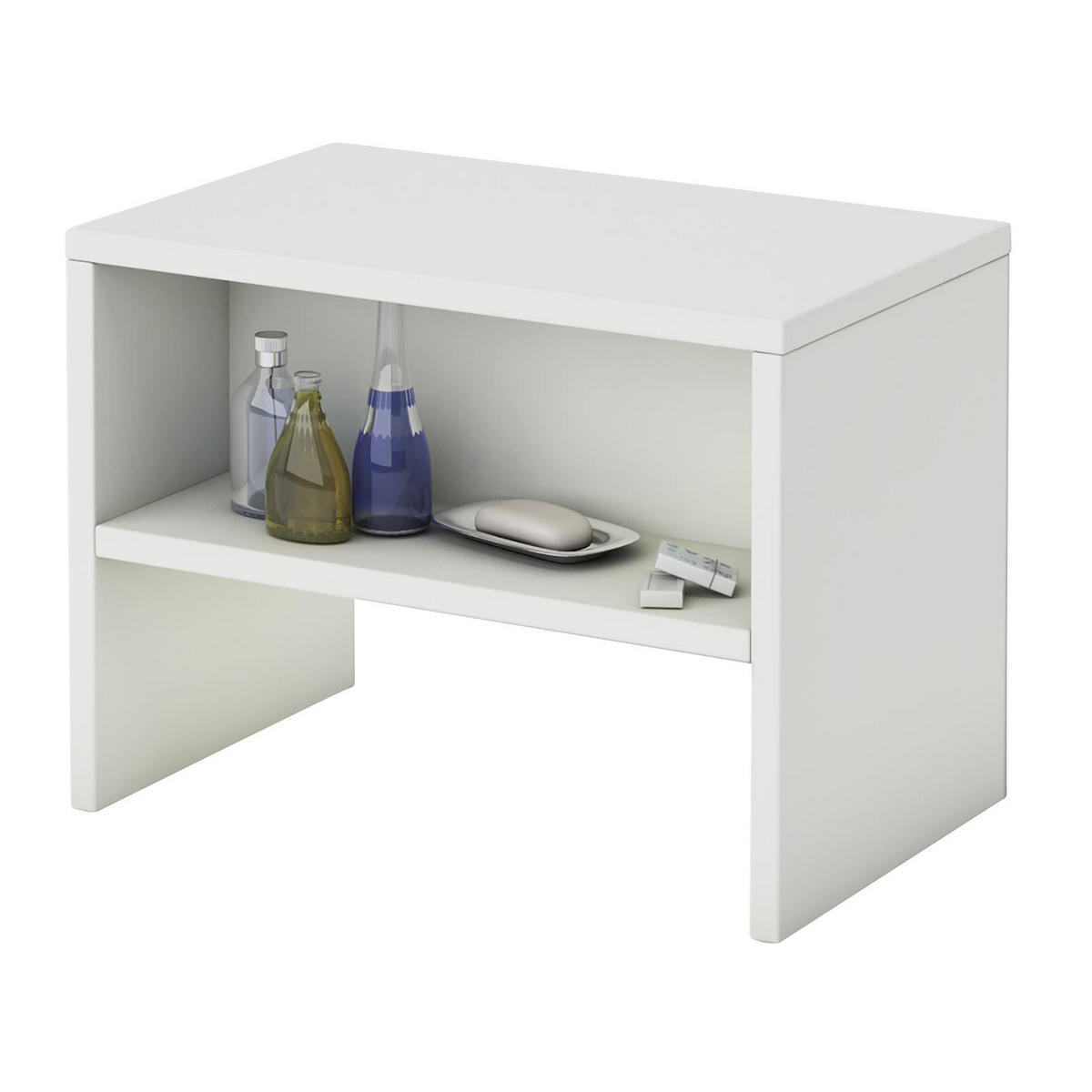 NACHTTISCH NEY - Weiß, Holzwerkstoff (40/30/25cm) - CARO-Möbel