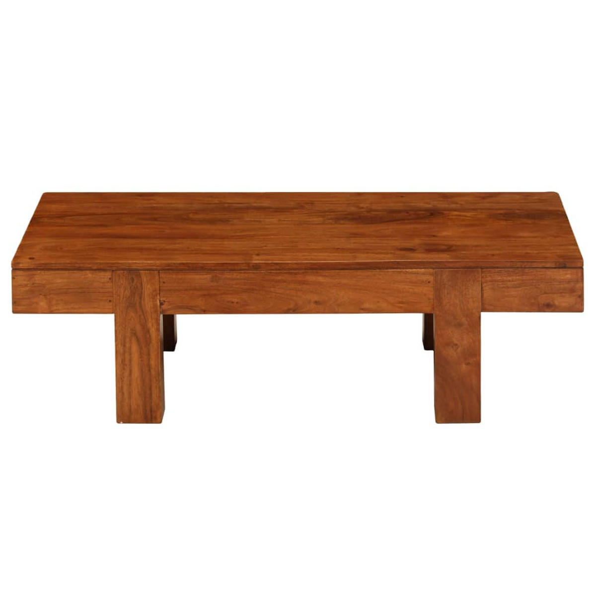 COUCHTISCH Massivholz mit Honigfarbenem Finish 100x50x30 cm - Braun, Holz (100/50/30cm) - furnicato