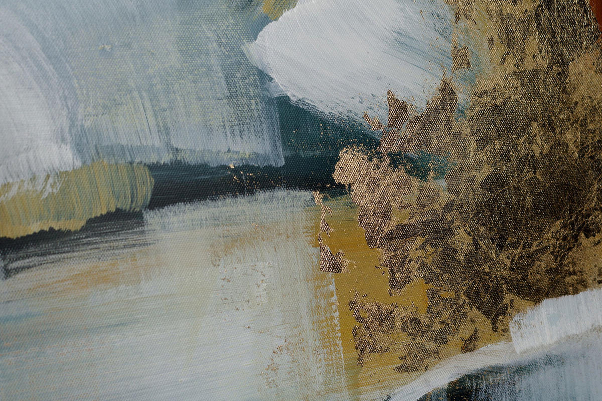 ACRYLBILD HANDGEMALT 75/100 cm - Blau, Holz/Textil (1.8/100cm) - KUNSTLOFT