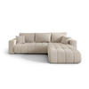 ECKSOFA ARDEN Samt BEIGE L - Rechts - Beige, Textil (280/175cm) - Luxkor24