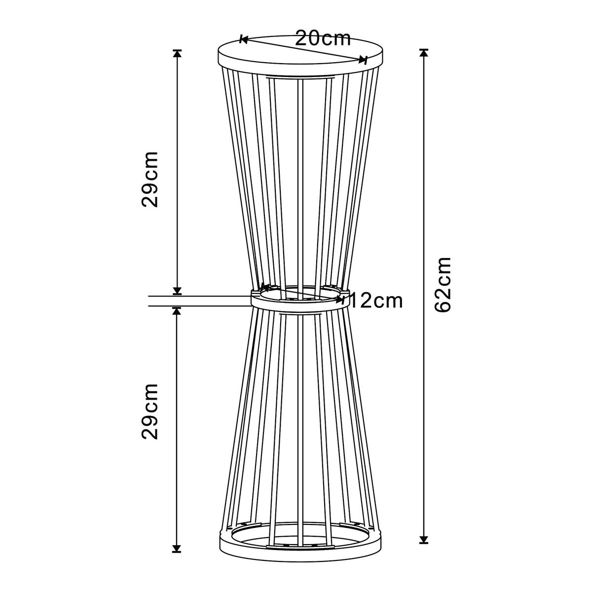 BLUMENTISCH Fossbergom - Schwarz, Metall (20/20/62cm) - [en.casa]