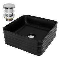 WASCHBECKEN - Schwarz, Keramik (39/15/39cm) - ML-DESIGN