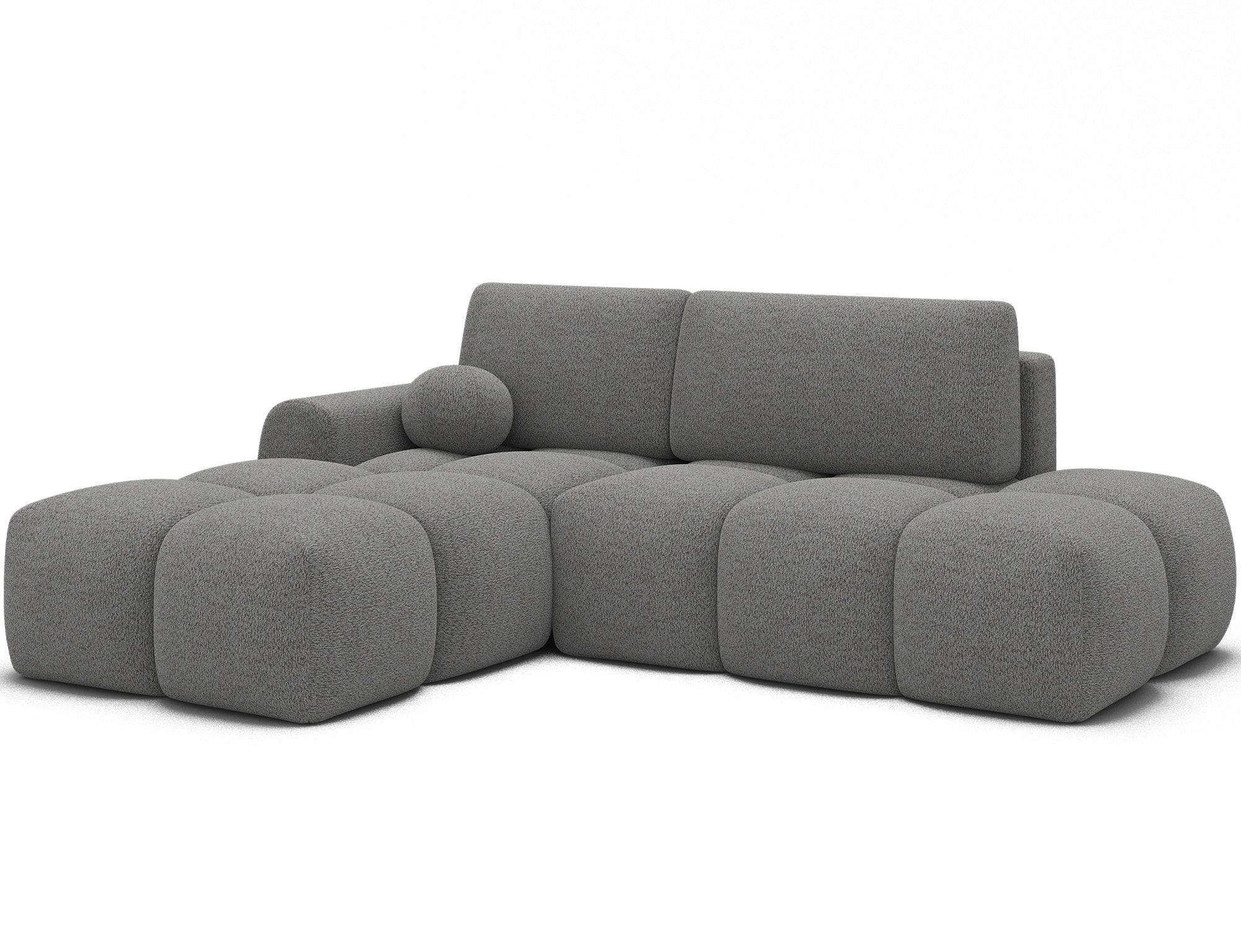 ECKSOFA VITTARIO mit Schlaffunktion & Bettkasten – Modernes L-Sofa 227 cm, inklusive Kissen - Grau, Kunststoff (227/95cm) - Wohnideebilder