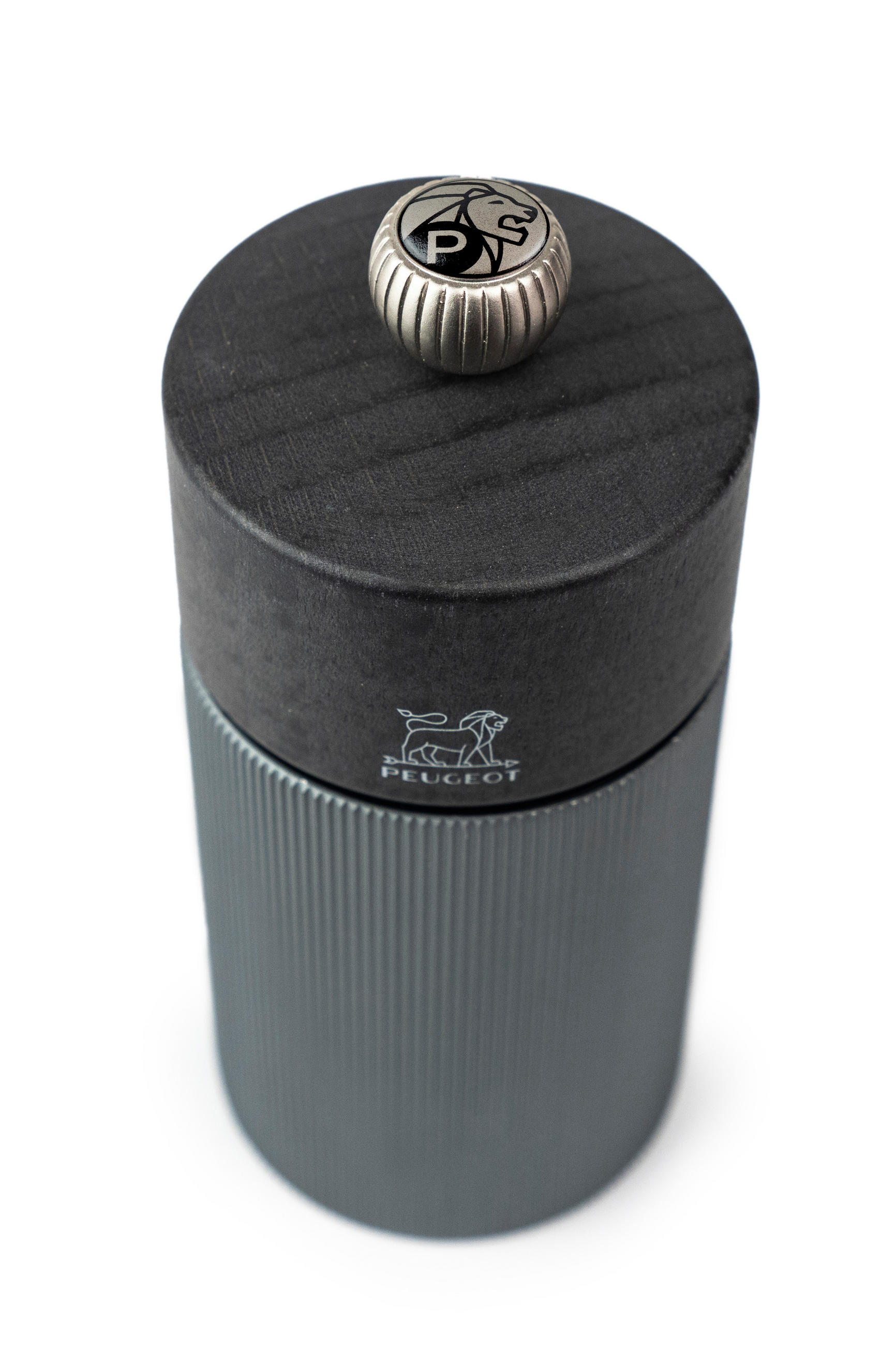 MÜHLENSET Line 12cm Pfeffer- & Salzmühle Carbon/Aluminium Stahlmahlwerk - Grau, Metall (5.5/12/5.5cm) - PEUGEOT