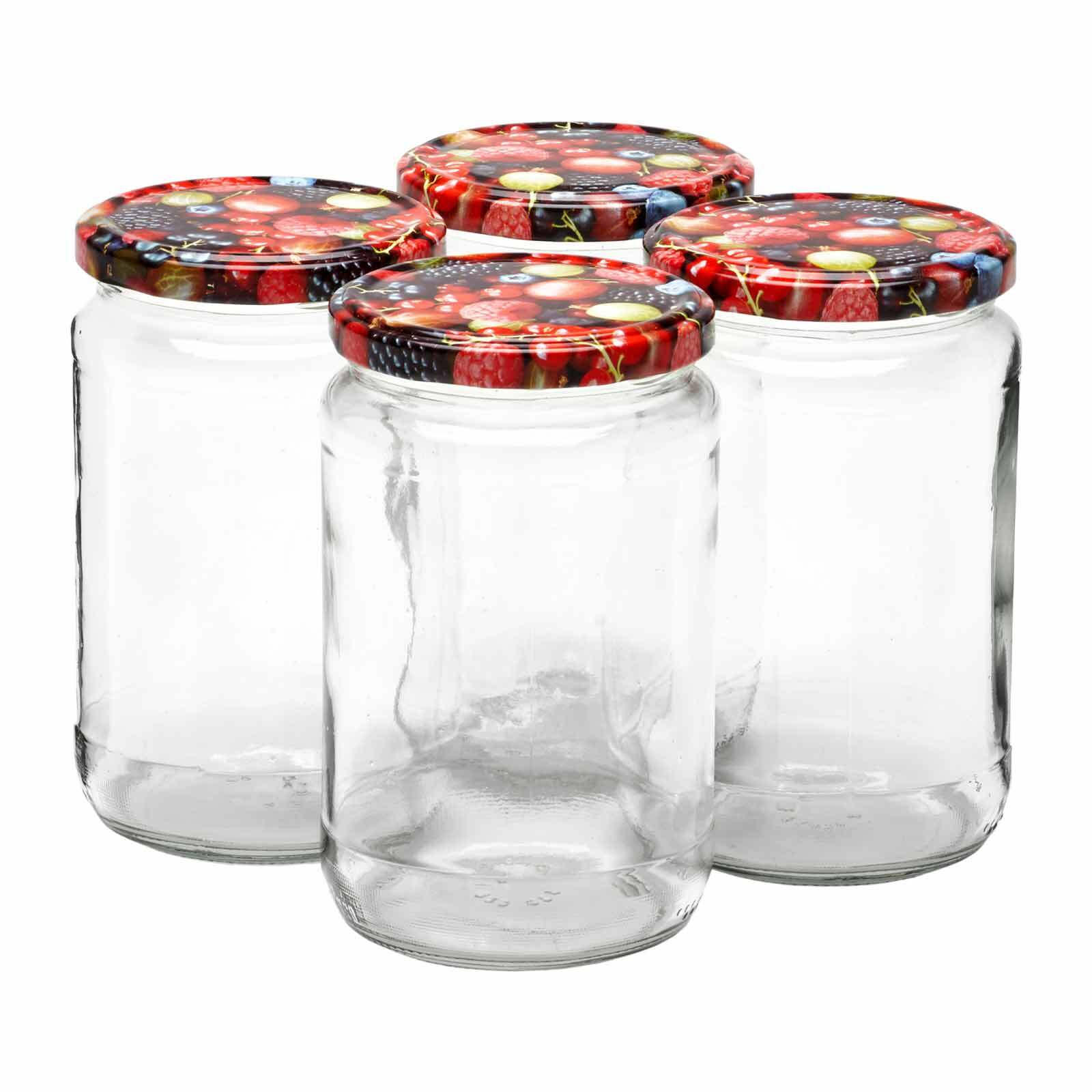 EINMACHGLÄSER / STURZGLÄSER Wildberries transparent 720 ml 4er Set - Transparent, Glas (0.72L) - Van Well