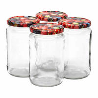 EINMACHGLÄSER / STURZGLÄSER Wildberries transparent 720 ml 4er Set - Transparent, Glas (0.72L) - Van Well