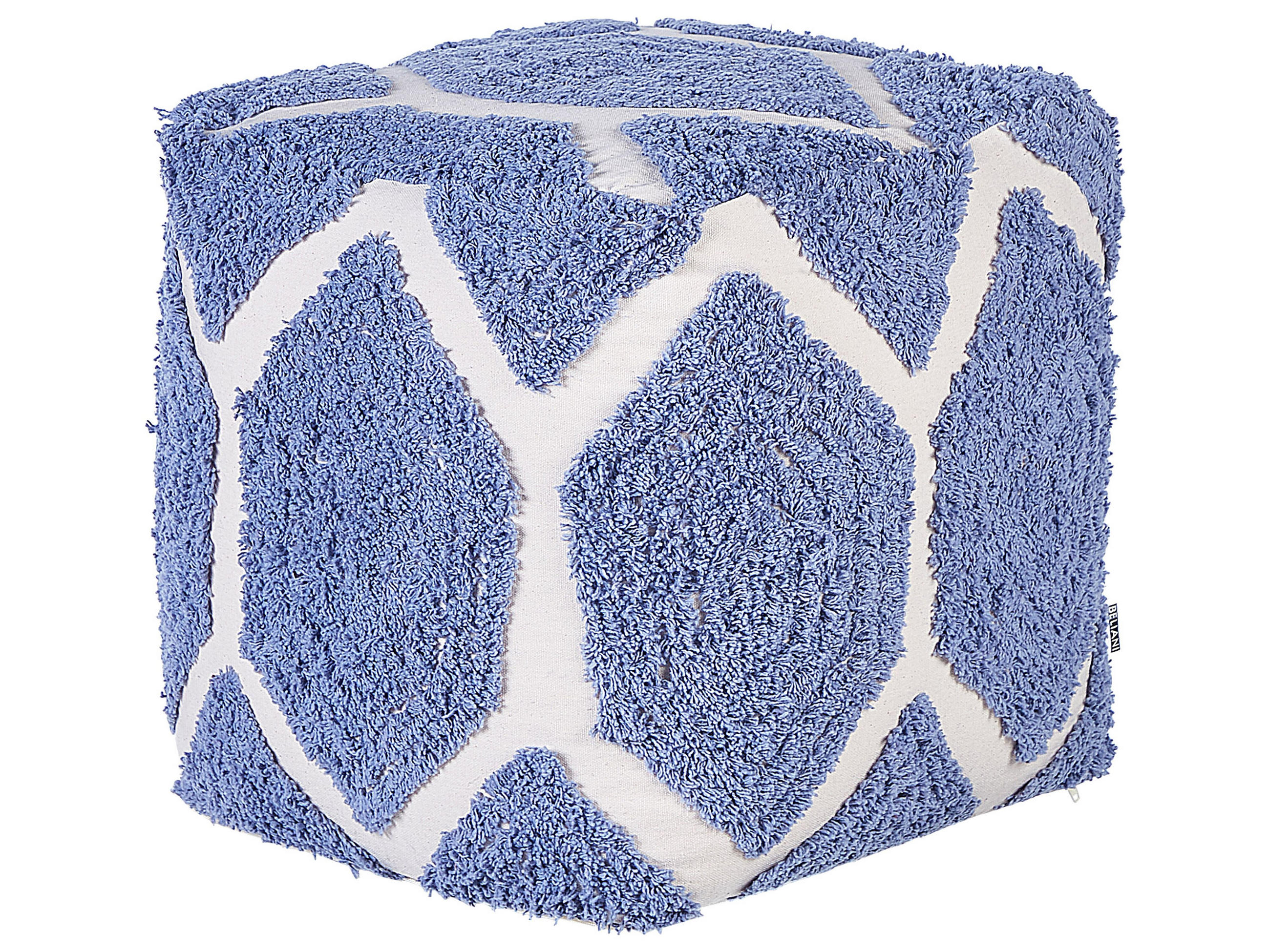 POUF Rojhan 40/40/40 cm - Beige, Naturmaterialen/Textil (40/40/40cm) - Beliani