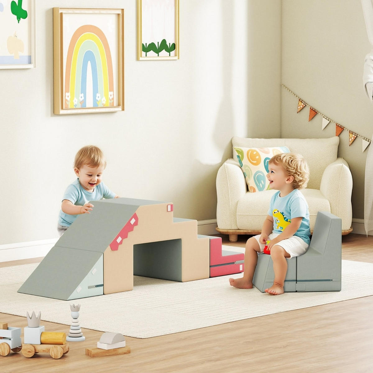 KONSTRUKTIONSSPIELZEUG Bauset - Multicolor, Kunststoff (39/44/131cm) - Korfee