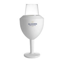 WEINGLASKÜHLER - und Halterset + Glas - Weiß, Kunststoff (0.1L)