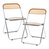 KLAPPSTUHL-SET Pornainen 2 TLG. - Orange, Kunststoff/Metall (46/74/47cm) - [en.casa]