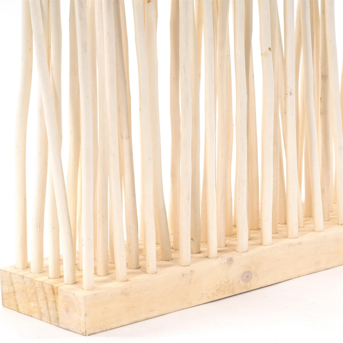RAUMTEILER WAVE Weidenzweige geblichen - Beige, Naturmaterialien (40/170/12cm) - DESIGN DELIGHTS