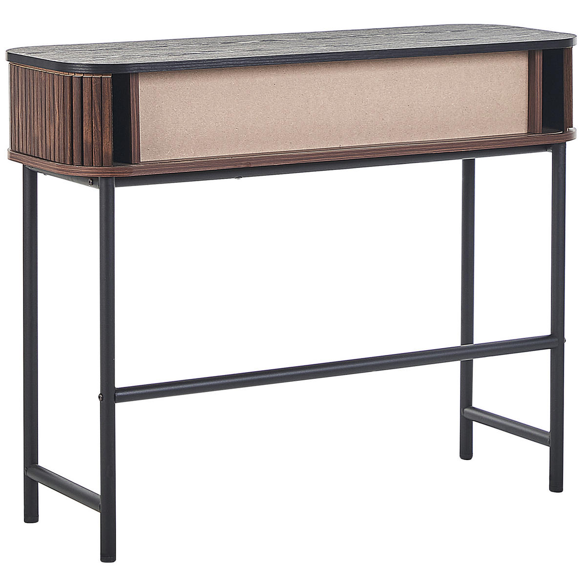 KONSOLENTISCH dunkler Holzfarbton/schwarz 100/35 cm Jose - Dunkelbraun/Schwarz, Holzwerkstoff (35/100/82cm) - Beliani