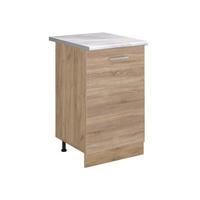 SPODNJA OMARICA ZA KUHINJO R-Line, Sonoma/Zlati hrast z močjo, 50 cm pracovní deska Mramor - barve hrasta/hrast sonoma, leseni material (50/81.6/60cm) - Vicco