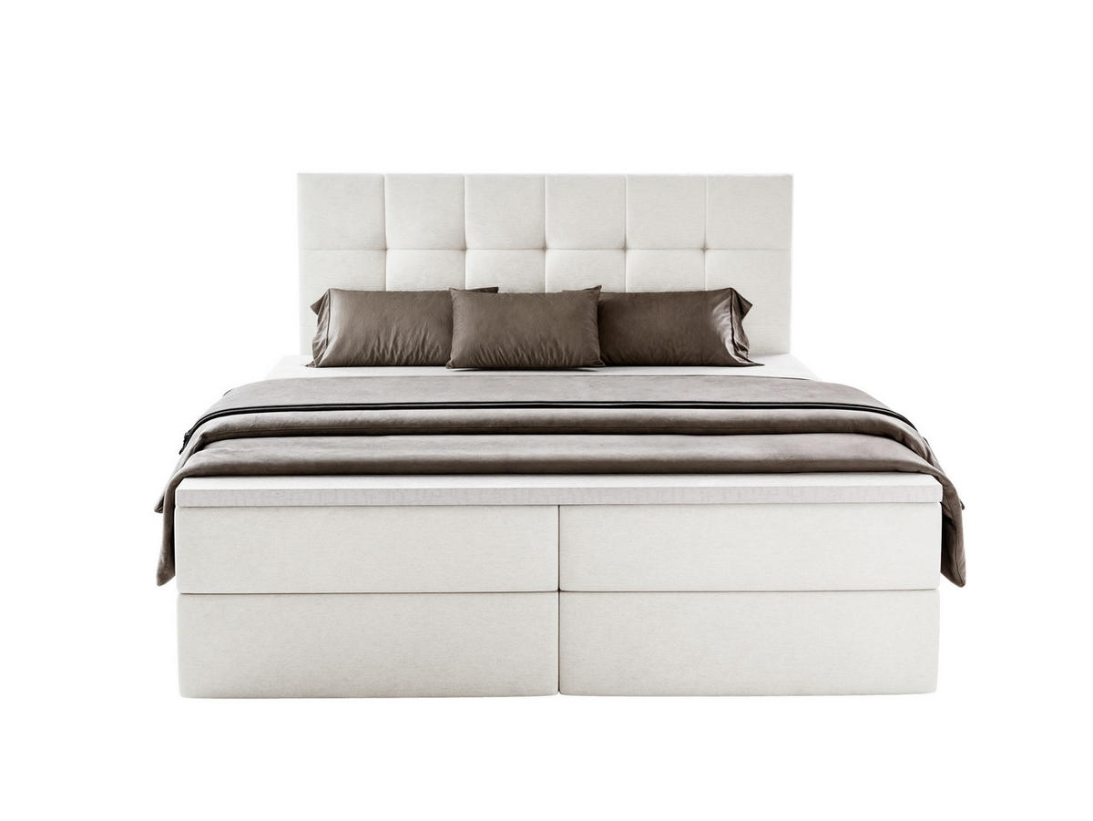 BOXBETT Auren mit Topper Weiß 140x200 - Weiß, Textil (140/200cm) - Luxkor24