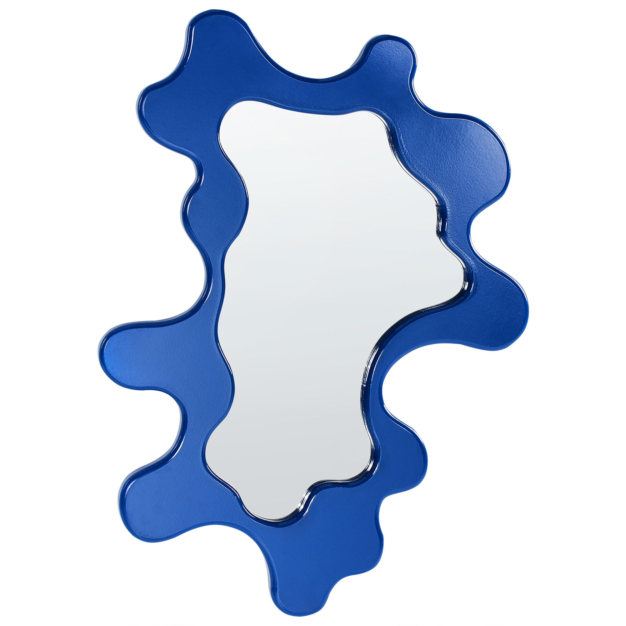 Beliani Wandspiegel Blau 59x80x4 cm