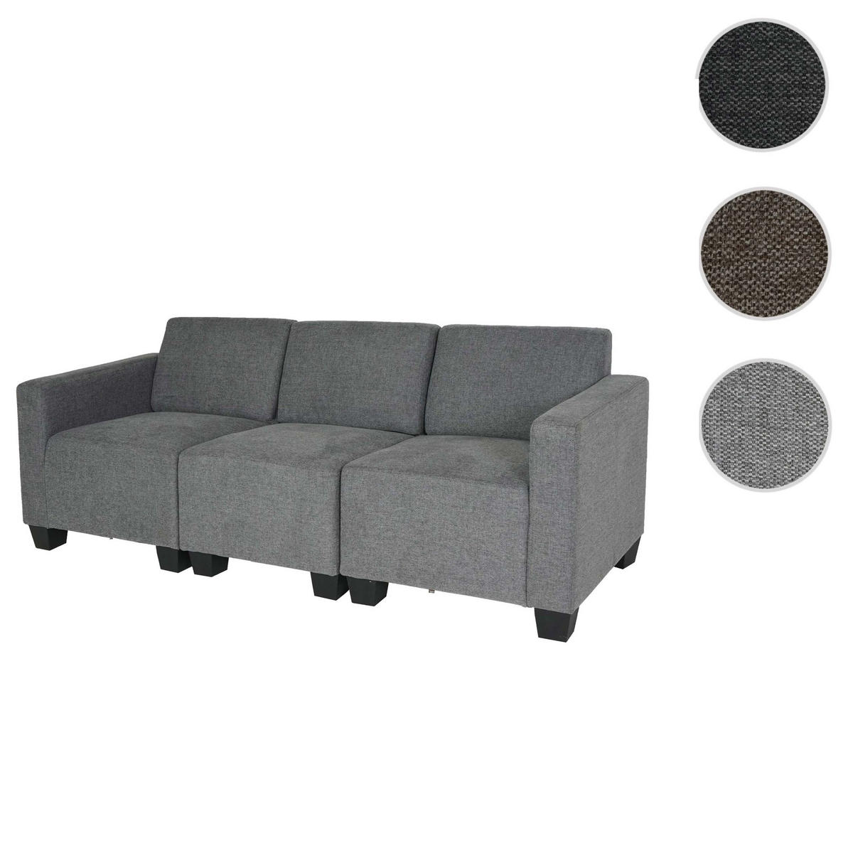 3-SITZER SOFA Grau - Grau, Textil (193/76/72cm) - MCW