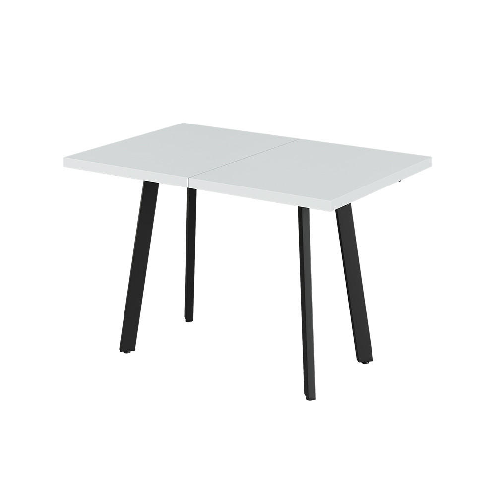 JEDÁLENSKÝ STÔL Tisko Biela/čierna 160 x 80 cm s výsuvnou doskou stola - čierna/biela, kompozitné drevo (80/160/76cm) - Vicco