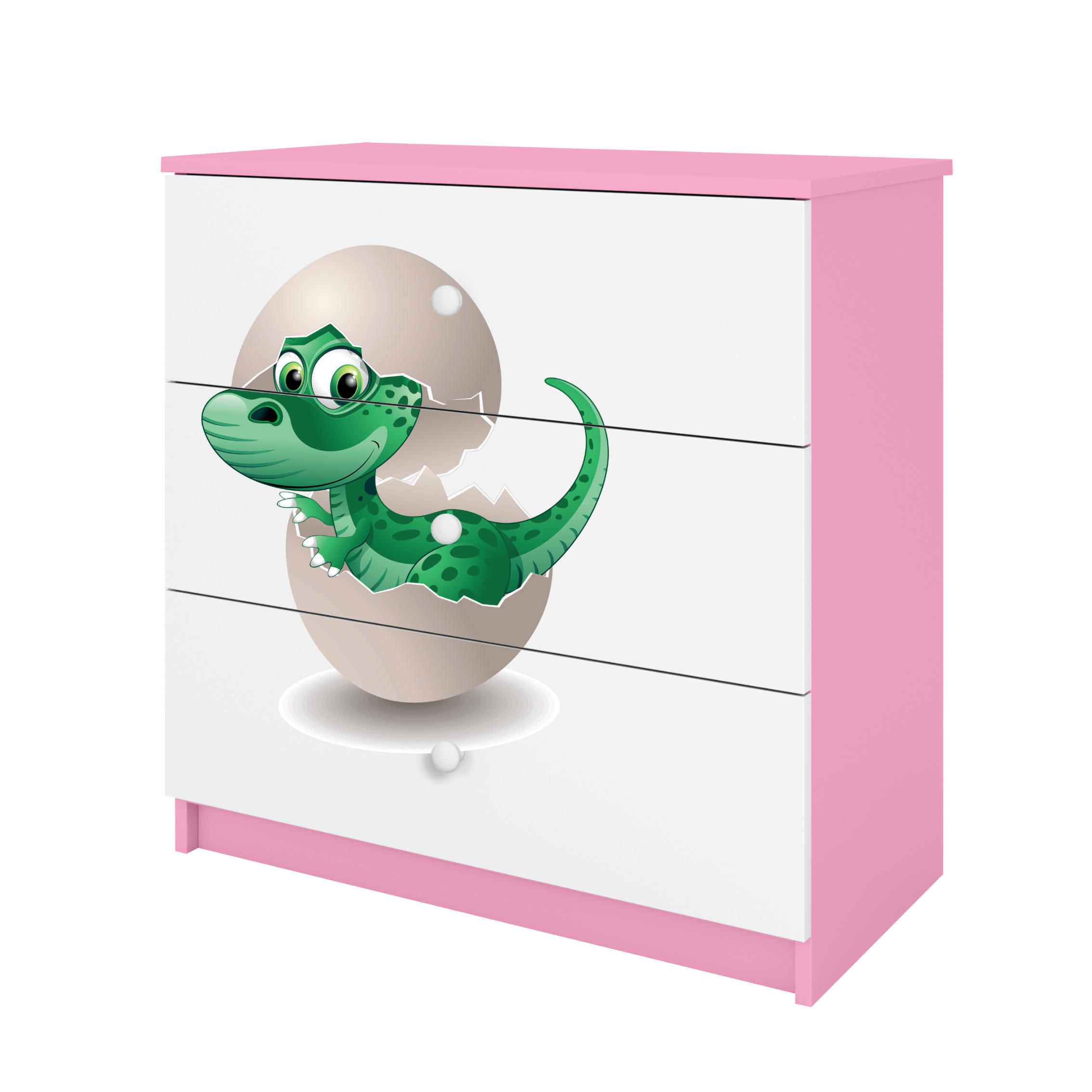 KOMMODE Babydreams Kleiner Dino 81/81/41 - Rosa, Holzwerkstoff (81/81/41cm) - RAUMHIRSCH FURNITURE