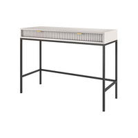 SCHREIBTISCH Nova Kaschmir / Grau 104 / 50 / 78cm - Schwarz/Grau, Holz/Holzwerkstoff (50/104/78cm) - Feldmann-Wohnen