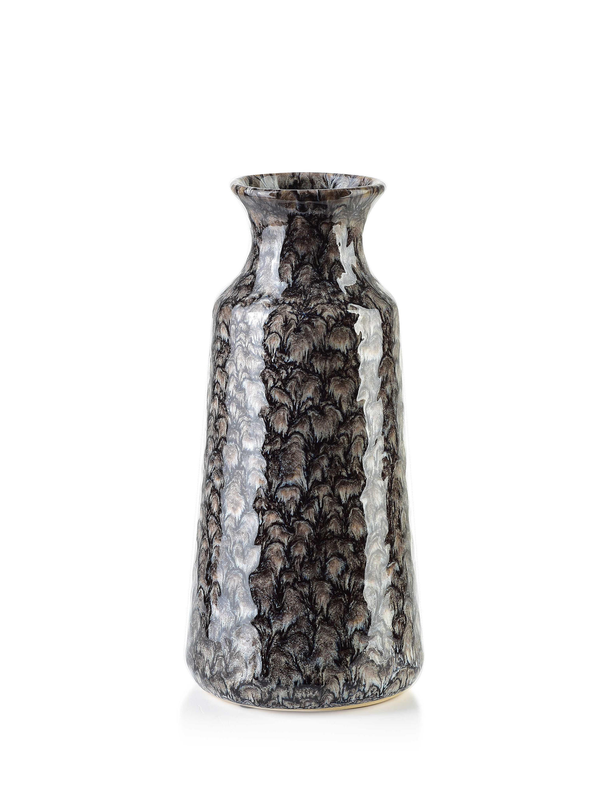 VASE Yarine Braun 14/14/27 cm Keramik - Dunkelbraun, Keramik (27cm) - Mondex
