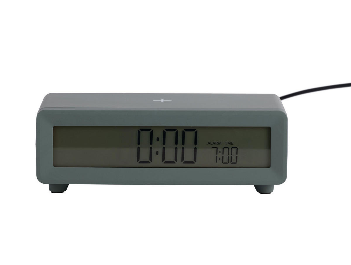 WECKER Berlin LCD with Charger - Grün - 8/4,5 cm - Grün, Kunststoff (8/4/8cm) - Karlsson