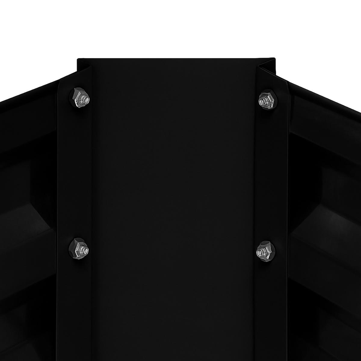 HOCHBEET - Schwarz, Metall (90/30/90cm) - Relaxdays