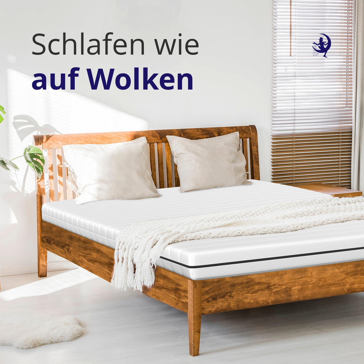 Thumbnail - Mister Sandman Wendematratze, Weiß, Textil, H2 + H3, Füllung: Kaltschaum, Rechteckig, 100x200 cm, Oeko-Tex® Standard 100...