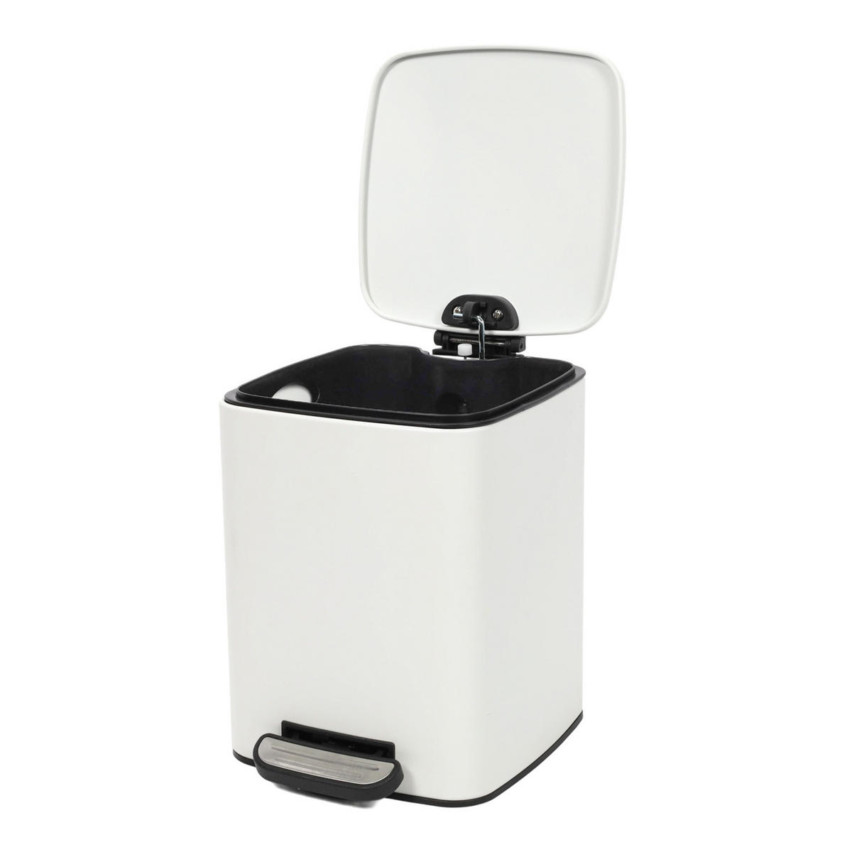 TRETEIMER Natrio 6 l - Weiß, Metall (19.5/25/23.5cm) - NUXIO