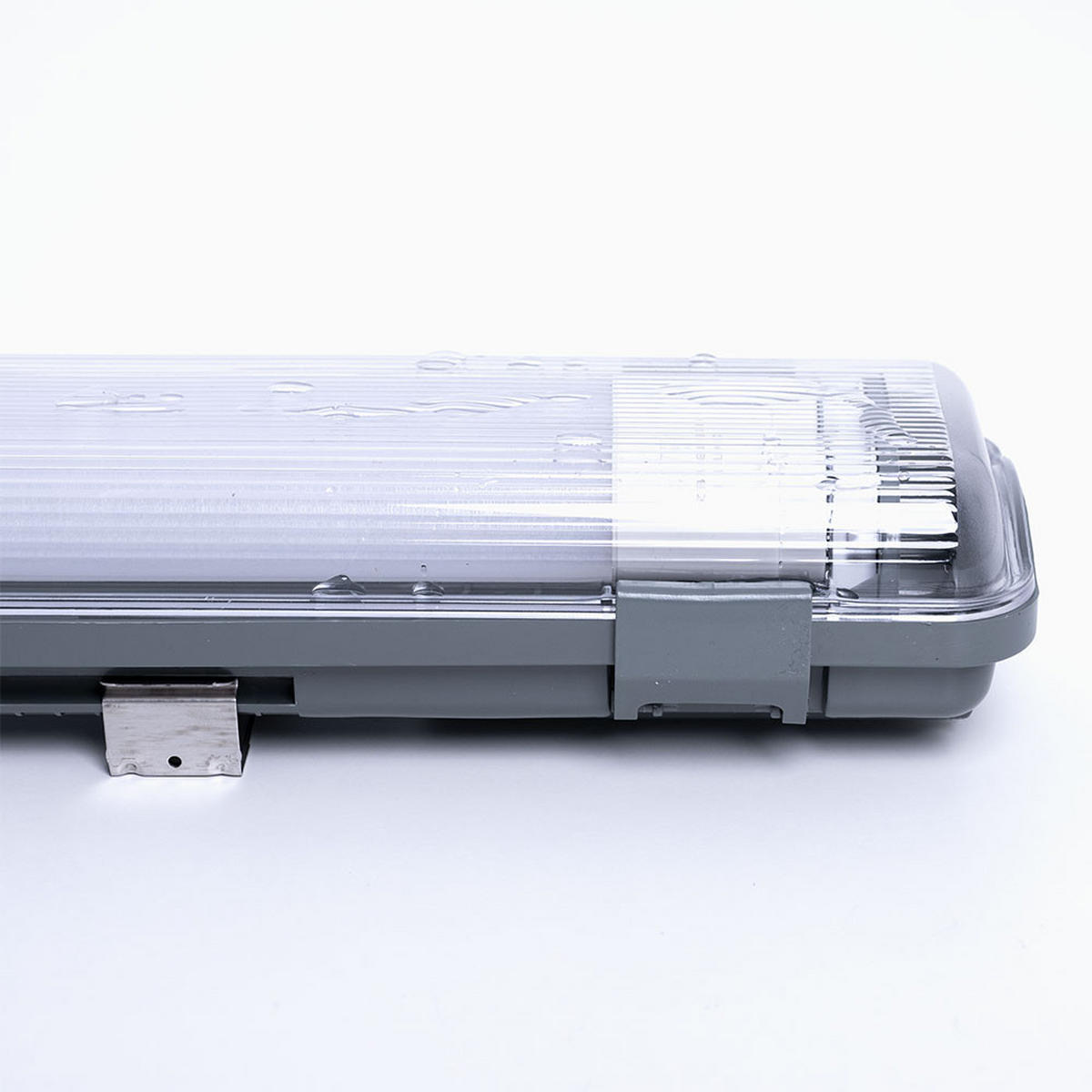 LED DECKENLEUCHTE Grau Metall Modern - Grau, Kunststoff (157.6/9.6/5.8cm)