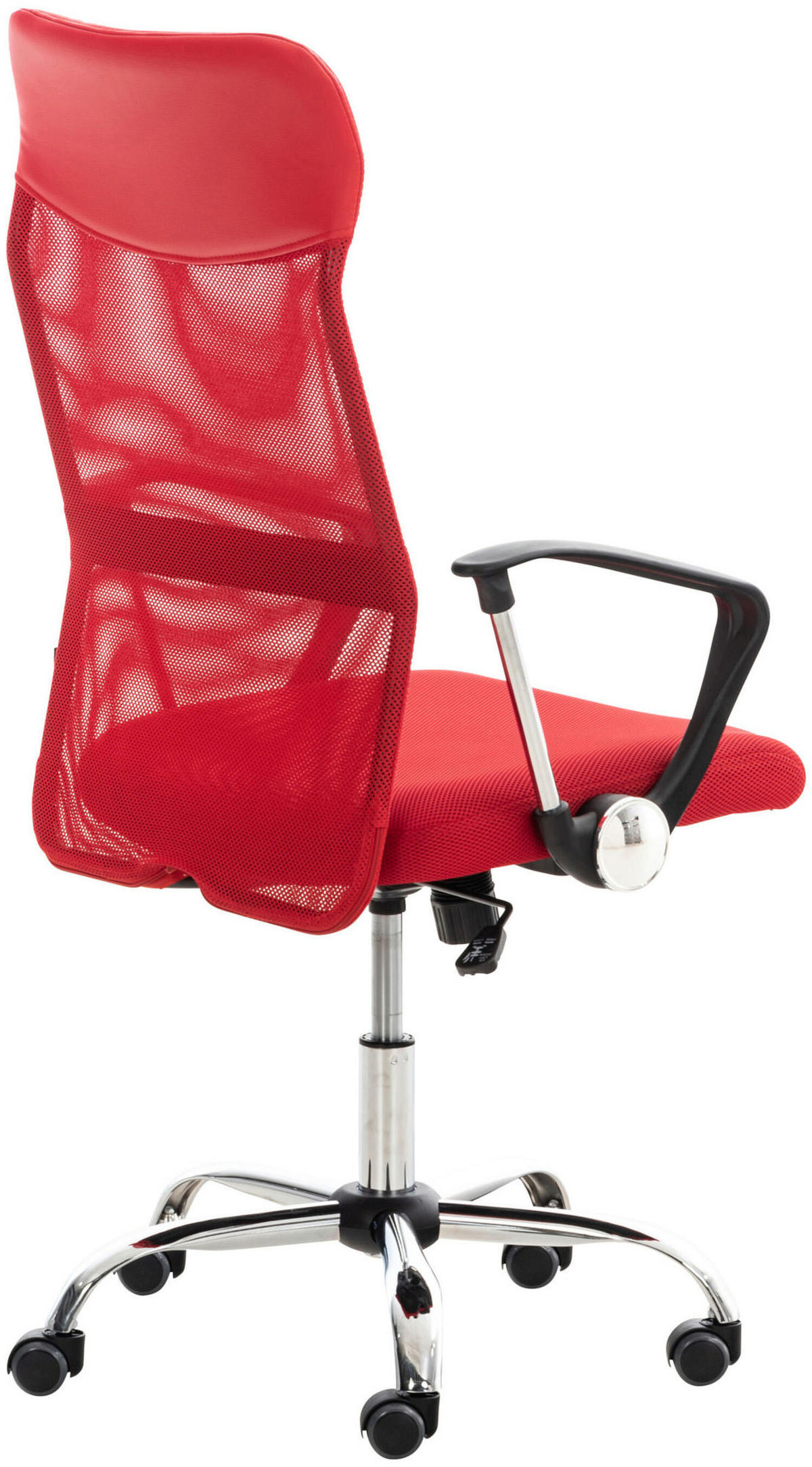 BÜROSTUHL Waterloo, Kunstleder Rot - Rot, Textil/Metall (60/118/53cm) - TPFLiving