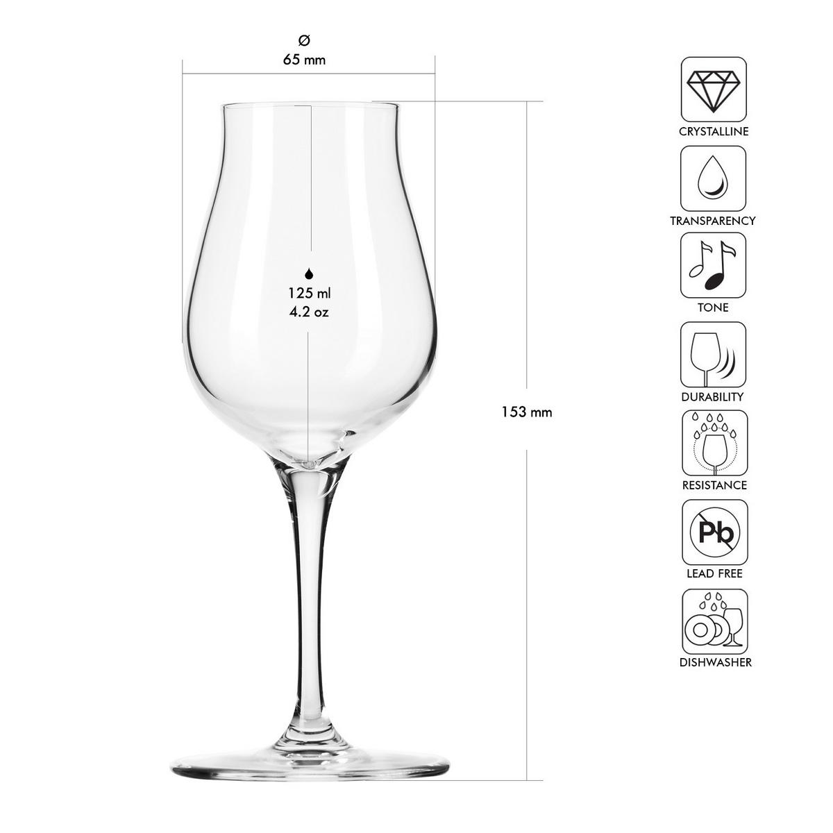 WHISKYGLÄSER, 4er-Set, 125 ml - Transparent, Glas (0.125L) - Krosno Glass