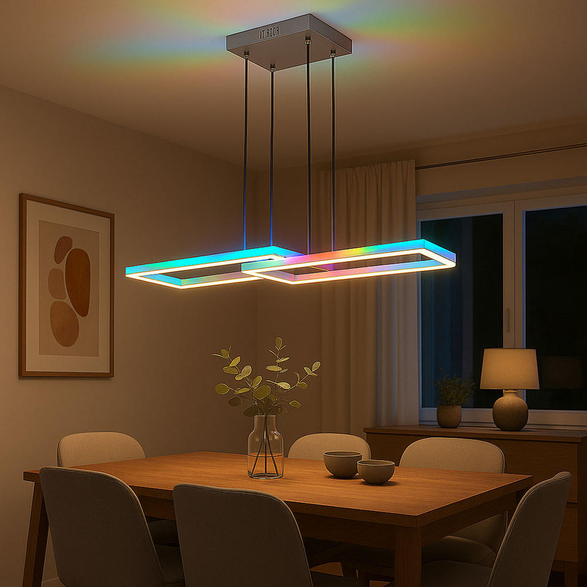 LED DECKENLEUCHTE Salmos Silber - Silberfarben, Metall (119.5/25.5/120cm) - Globo Lighting