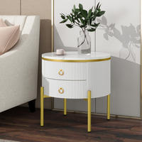 COUCHTISCH aus MDF 50x50x51 cm in Weiß mit 2 Schubladen - Weiß, Holzwerkstoff (50/50/51cm) - Modfu