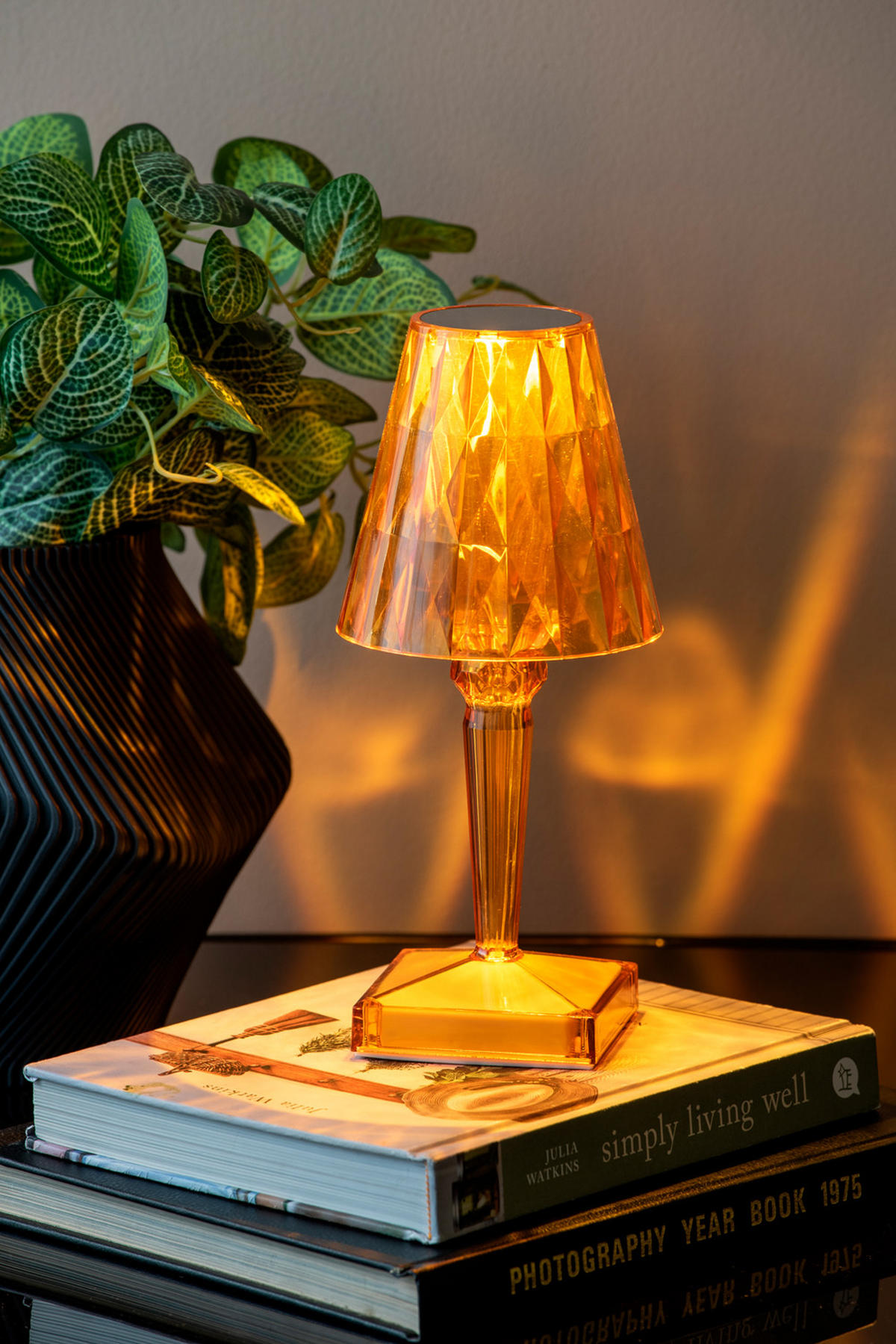 TISCHLAMPE Gem 10/10/25 cm - Gelb, Kunststoff (10/10/25cm) - Leitmotiv