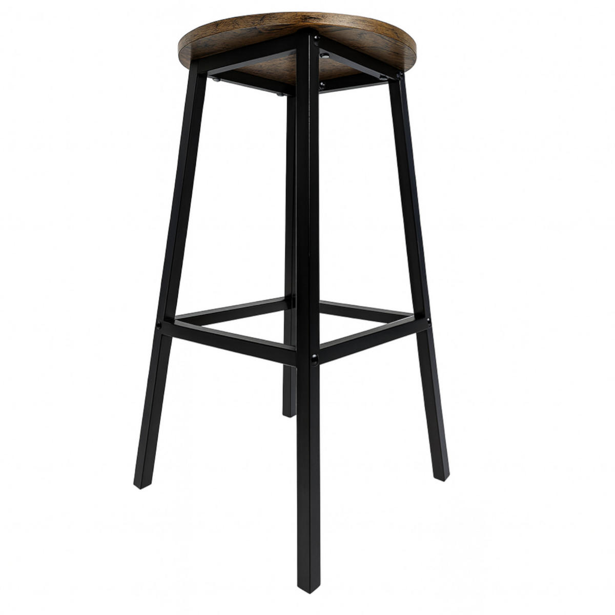 BARHOCKER 2er-Set Metall Dunkelbraun - Dunkelbraun, Holzwerkstoff (32/65/32cm) - Begryf