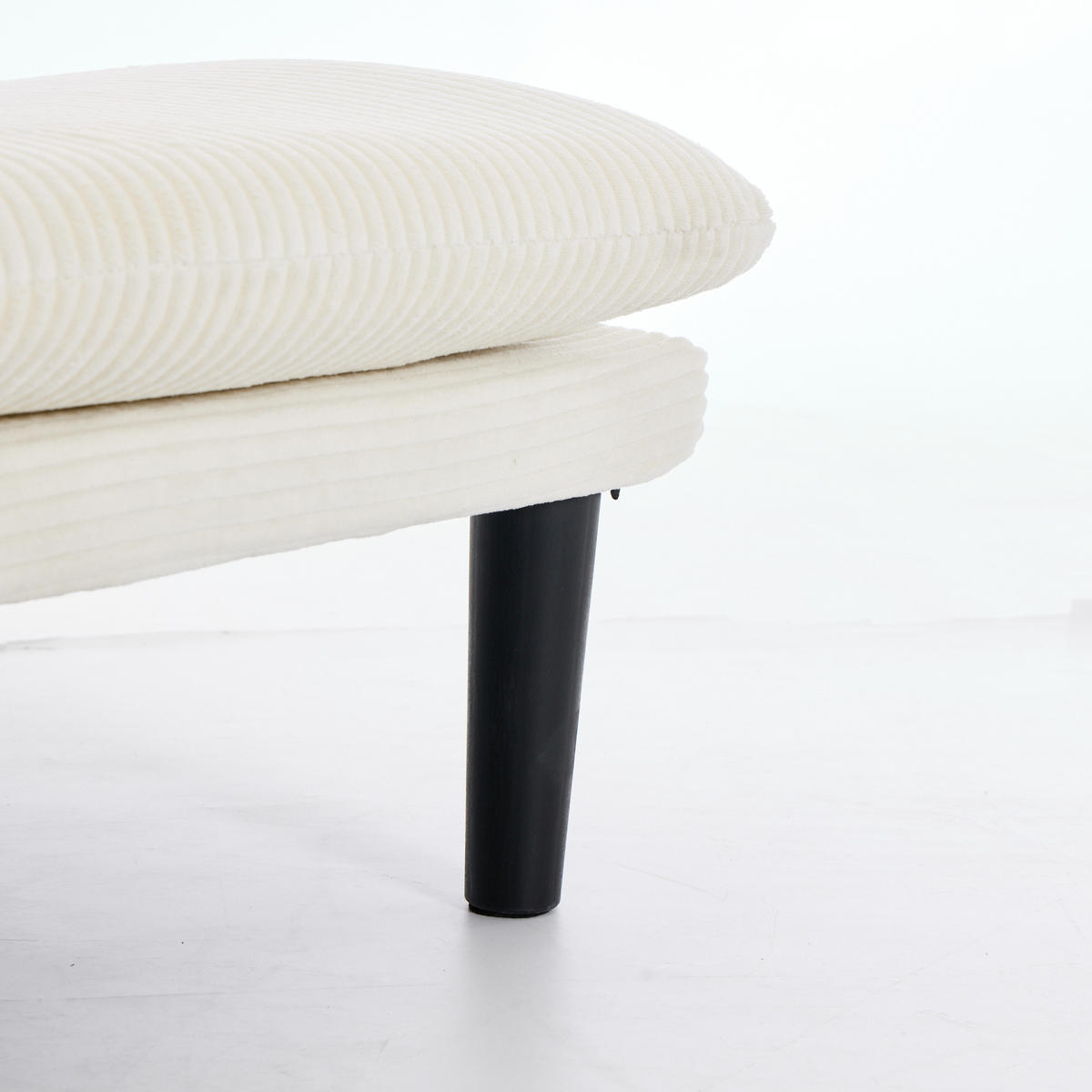 SOFA aus Samt und Holz mit 3-Stufen-Rückenlehne 2-Sitzer, beige - Beige, Textil (84/67/167cm) - Luhomfu
