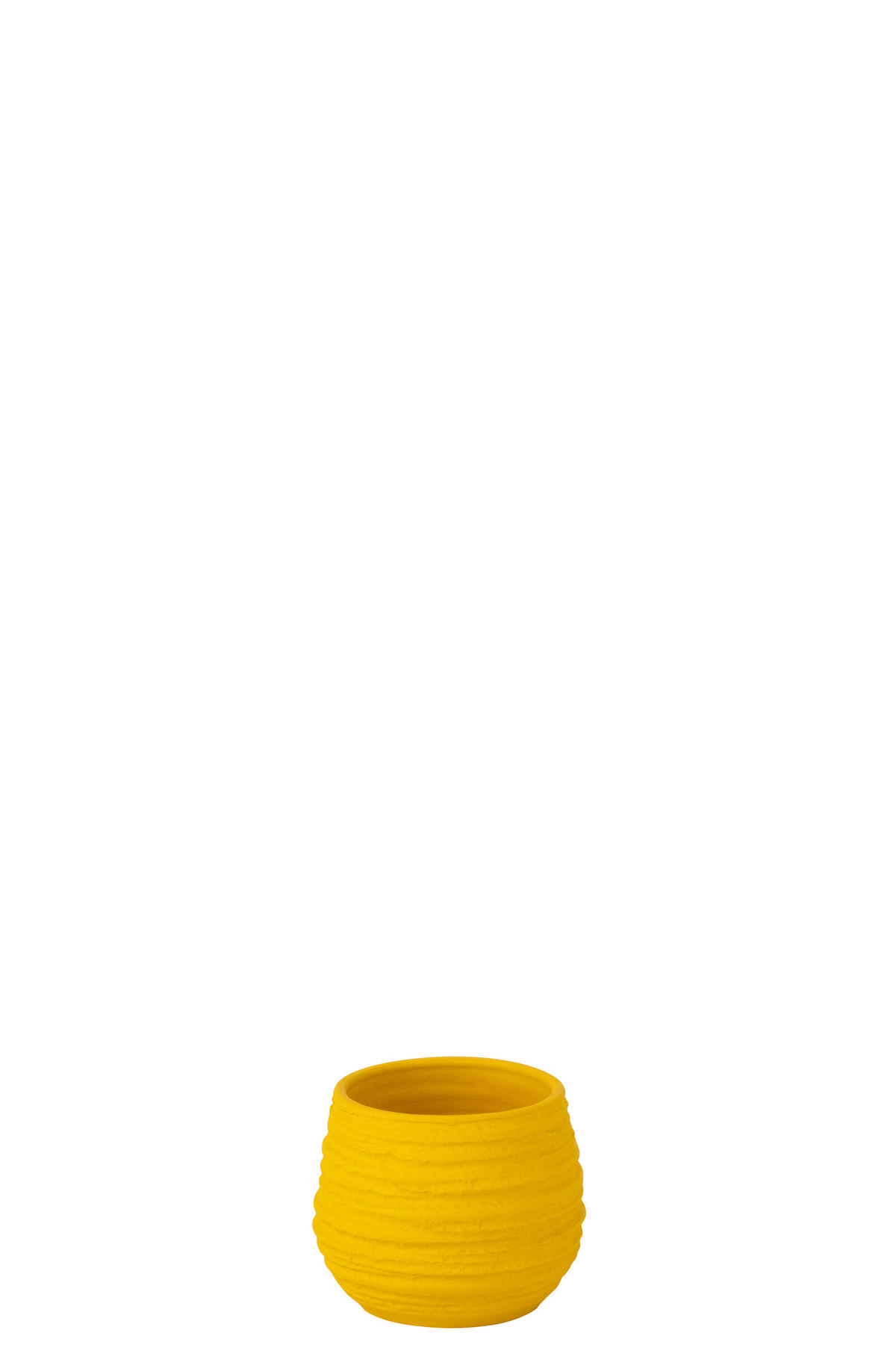 BLUMENTOPF FIESTA - Töpferei - Gelb - S - Ø 14 cm - Gelb, Keramik (14/14cm) - J-Line