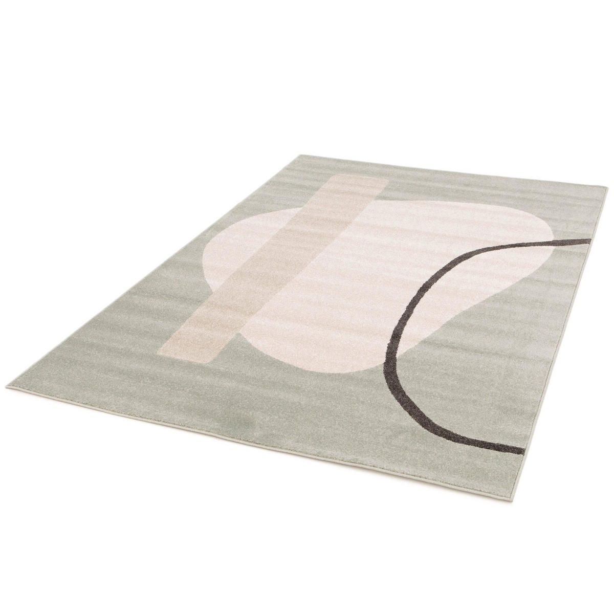 GEOMETRISCHER Teppich weich und bequem grün - Grün, Textil (160/230cm) - AFK Living