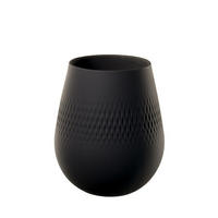 VASE Manufacture Collier Noir 14 cm - Schwarz, Keramik (14cm) - Villeroy & Boch