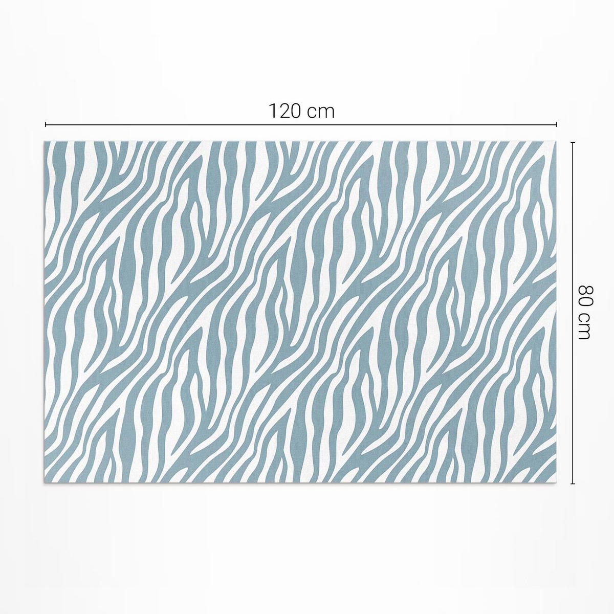 TEPPICH 80x120 cm Abstrakte Boho-Wellen in Pastellblau - Hellblau, Kunststoff (80/120cm) - Wallfluent